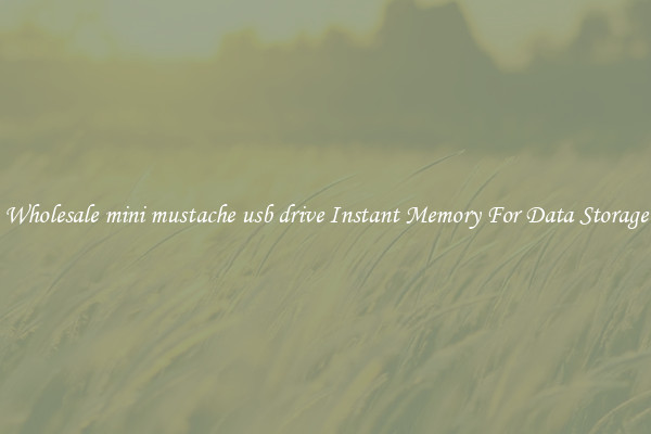 Wholesale mini mustache usb drive Instant Memory For Data Storage