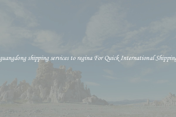 guangdong shipping services to regina For Quick International Shipping