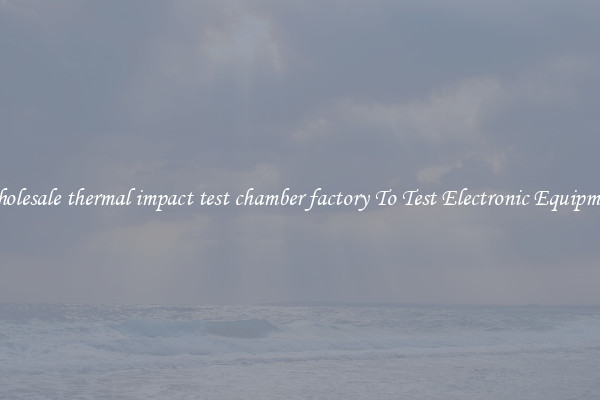 Wholesale thermal impact test chamber factory To Test Electronic Equipment