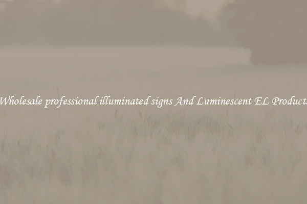 Wholesale professional illuminated signs And Luminescent EL Products
