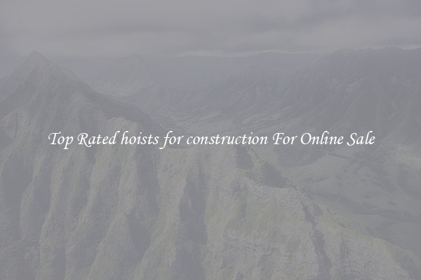 Top Rated hoists for construction For Online Sale