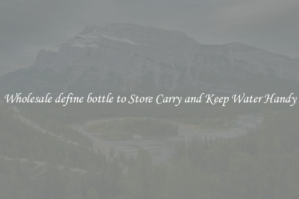 Wholesale define bottle to Store Carry and Keep Water Handy