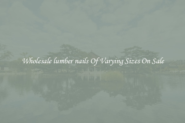 Wholesale lumber nails Of Varying Sizes On Sale