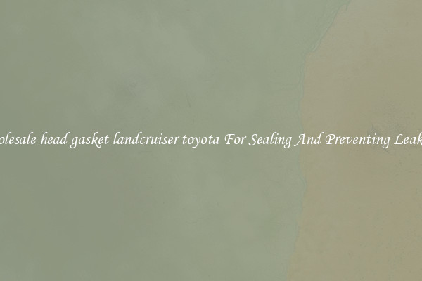 Wholesale head gasket landcruiser toyota For Sealing And Preventing Leakages